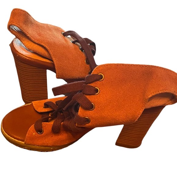 (2 for $45) Jimmy Choo Lace-Up Brown Sandals New - Picture 1 of 6